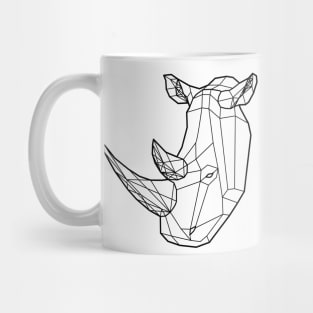 Rhinoceros wireframe Mug